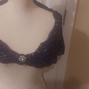 Purple Shawlette with closure